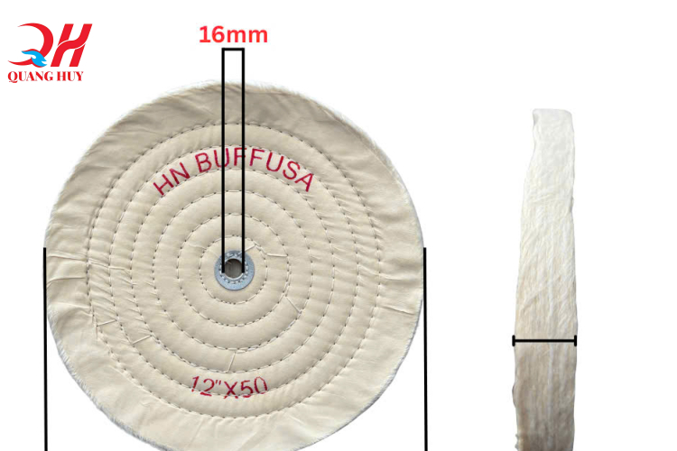 Bánh vải cotton trắng 12*50